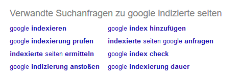 Quelle:google.de Verwandte Suchanfragen