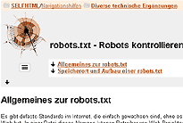 SELF HTML Robots kontrollieren