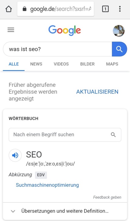 Infografik No Click Searches - Was ist SEO