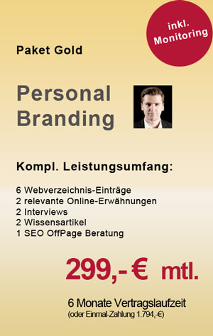 Personal Branding Paket Gold