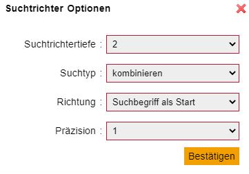 Suchtyp kombinieren
