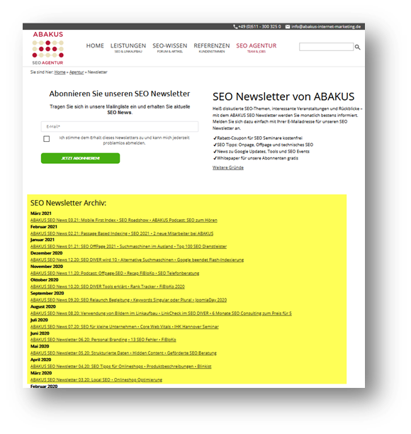 Newsletter-Archiv