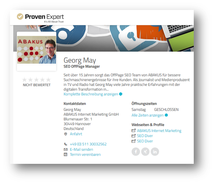 Eintrag bei Proven Expert