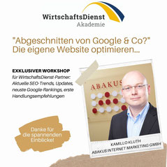 WirtschaftsDienst Hannover mit SEO Experten Kamillo Kluth