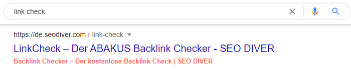 SERP LinkCheck SEO DIVER - Screenshot 1