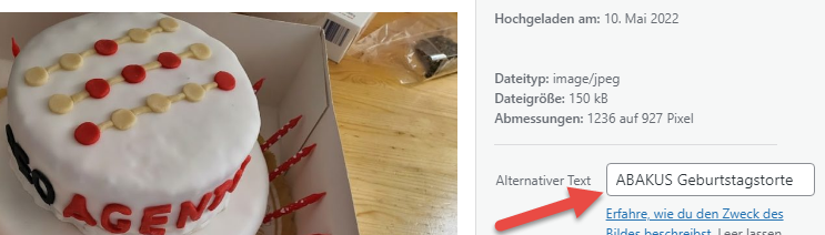 Alt-Tag in WordPress