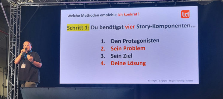 E-Commerce BBQ Vortrag zu Storytelling von Wolfgang Jung - Vorstellung Methode Erzählen von Stories