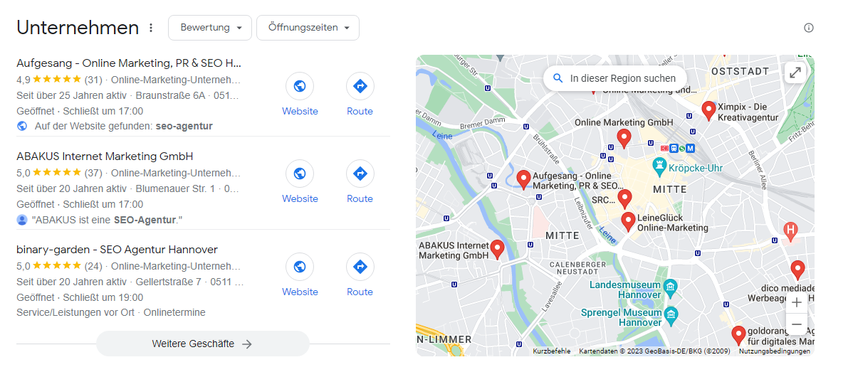 SEO Agentur - Local Pack