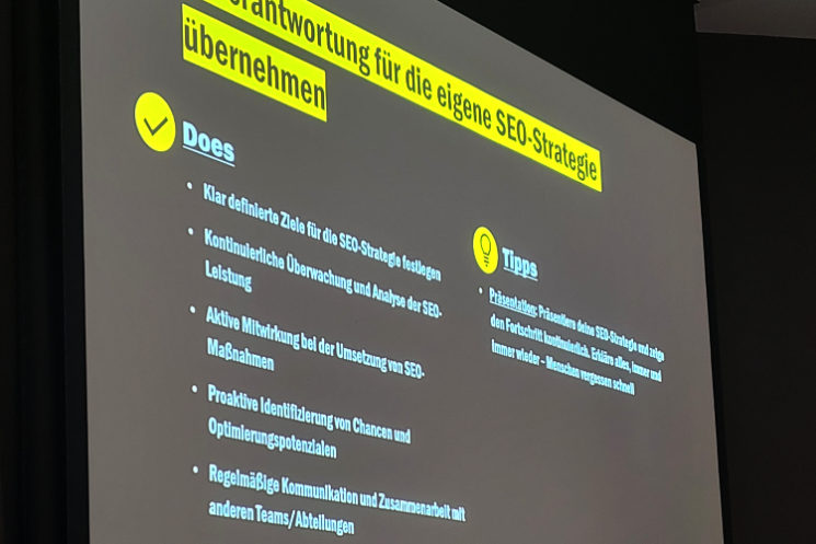 CAMPIXX 2023 Vortrag - SEO Strategie Autoscout 24, Veranstwortung übernehmen