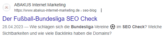 Sonderzeichen Klickraten SERPS