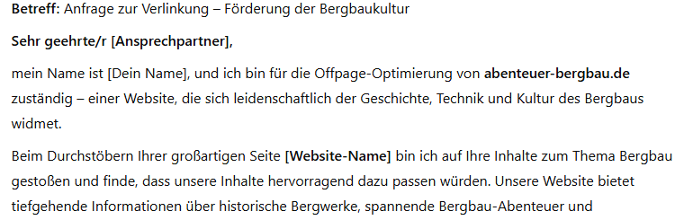 Anschreiben