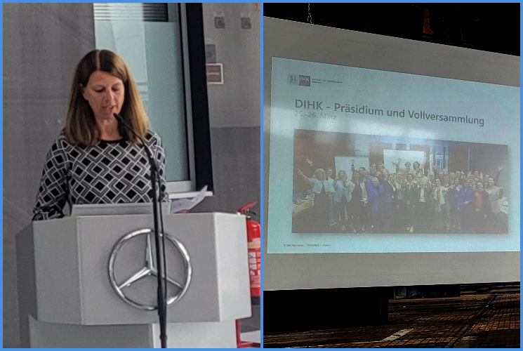 Maike Bielfeldt IHK Hannover Frauennetzwerktreffen bei Daimler Trucks in Langenhagen Begrüßung
