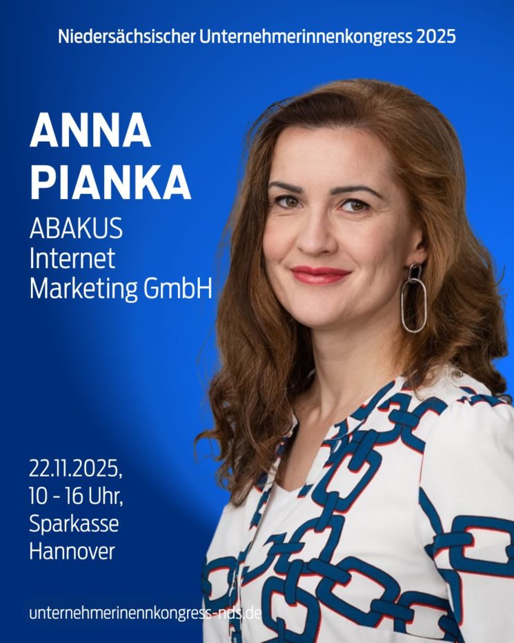 Niedersächsischer Unternehmerinnenkongress 2025 mit der GEO-Expertin Anna Pianka von der ABAKUS Internet Marketing GmbH