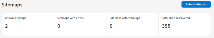 Sitemap Indexierung Bing
